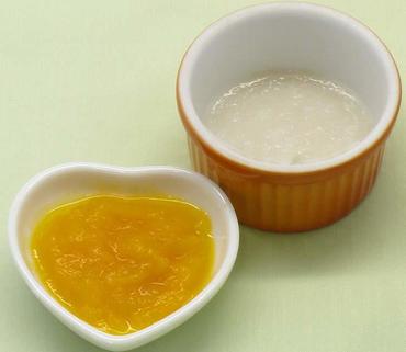 かぼちゃと玉葱のすりのばし・おかゆ