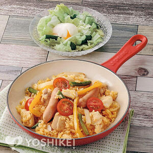 Ｗお肉のパエリア