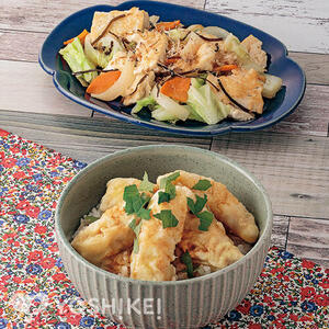 レンジでやわらかとり天丼