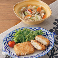 フライパンで♪豆乳チキンチーズカツ（成型肉）
