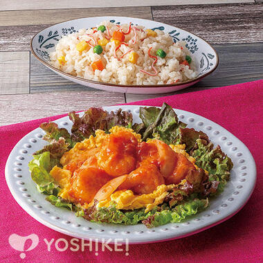 包丁いらず！揚げずに簡単ふわふわ卵のエビチリ