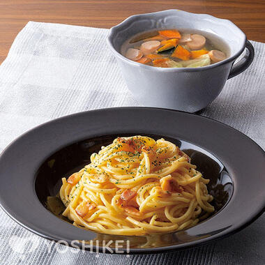 包丁いらず！レンジパスタで簡単カルボナーラ