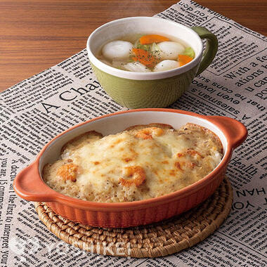 包丁と火を使わない♪えびクリームドリア
