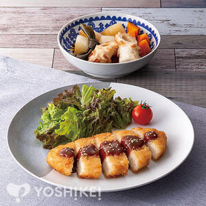 レンジで簡単！名古屋風みそチキンカツ（成型肉）