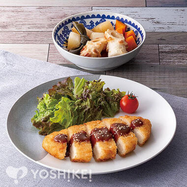 レンジで簡単！名古屋風みそチキンカツ（成型肉）