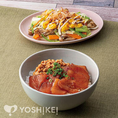 包丁いらず！のせるだけまぐろ納豆丼