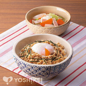 包丁いらず！温玉のせ旨だし鶏そぼろごはん