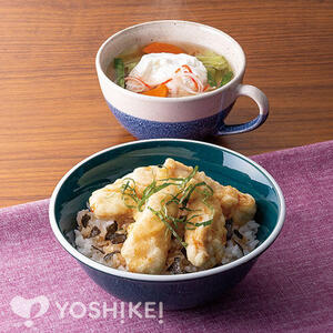 包丁いらず♪レンジでやわらかとり天丼
