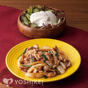 甜面醤で！豚肉ときのこのコク旨炒め