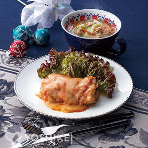 包丁いらず！レンジでトマトガーリックチーズチキン