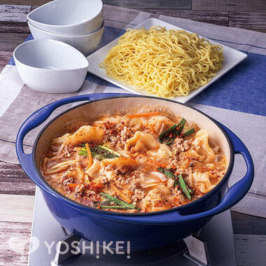 包丁いらず!水餃子入りタンタン鍋~〆はラーメンで♪~