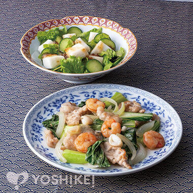 塩だれで簡単♪海鮮炒め