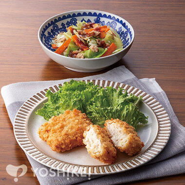 包丁いらず♪豆乳チキンチーズカツ(成型肉)