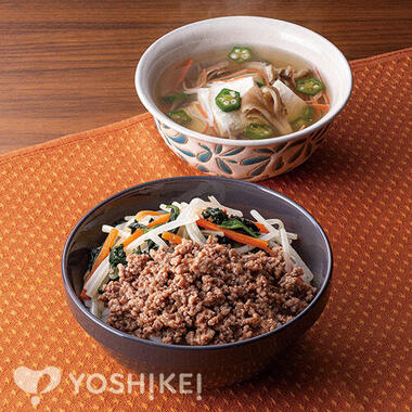 包丁いらず！レンチンそぼろビビンバ