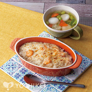 包丁いらず♪火を使わないえびクリームドリア