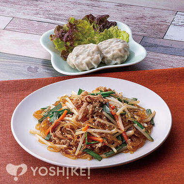 包丁いらず!にらたっぷり牛肉チャプチェ