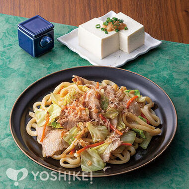 お手軽！豚バラ焼きうどん