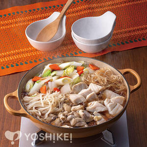 包丁いらず！鶏肉とかじきの寄せ鍋