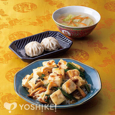 ソースでラクラク◎チーズ麻婆豆腐丼