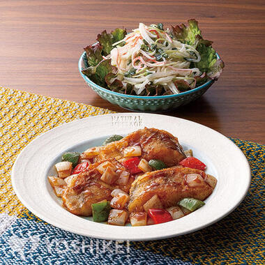 包丁いらず!骨取りたらの黒酢炒め