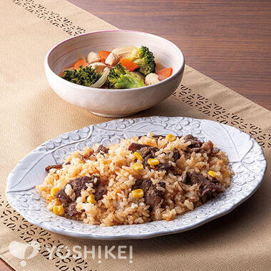 包丁いらず！ビーフガーリックライス