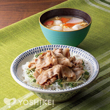 包丁いらず♪塩だれで豚カルビ丼