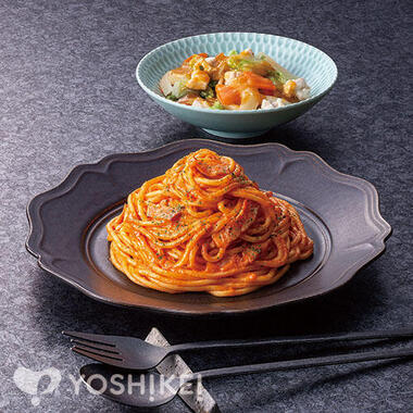 包丁いらず！レンジパスタで簡単 トマトクリームスパゲティ