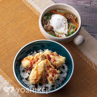包丁いらず！レンジでやわらかとり天丼
