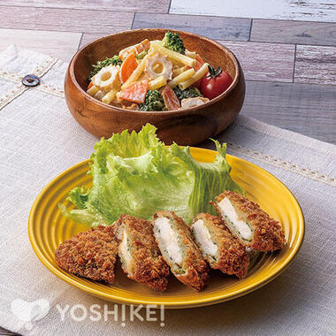 揚げ焼くだけ！ささみときざみ大葉のチーズカツ（成型肉）