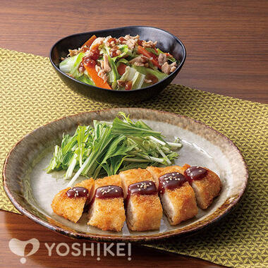 レンジで簡単！名古屋風みそチキンカツ（成型肉）
