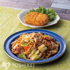 包丁いらず！豚バラソース焼きそば