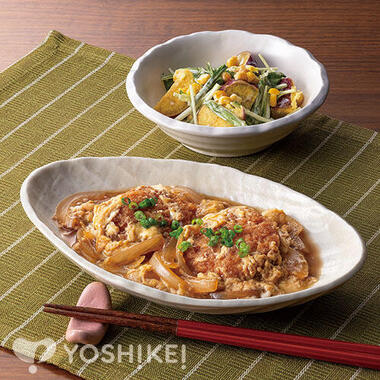 揚げずに簡単！ひれかつ煮（成型肉）