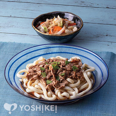 包丁いらず！甘辛牛肉のせ冷やしうどん