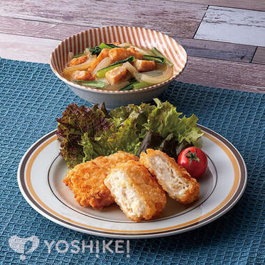 豆乳チキンチーズカツ(成型肉)