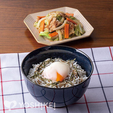 包丁いらず!温玉しらす丼