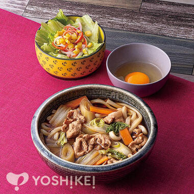 包丁いらず!豚すき煮風うどん
