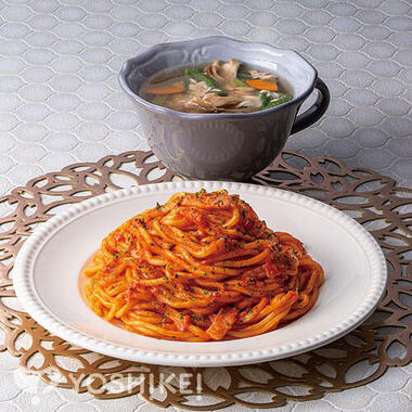 レンジパスタで簡単!トマトクリームスパゲティ