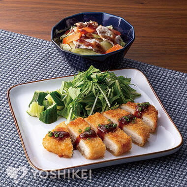 レンジで簡単!名古屋風みそチキンカツ(成型肉)