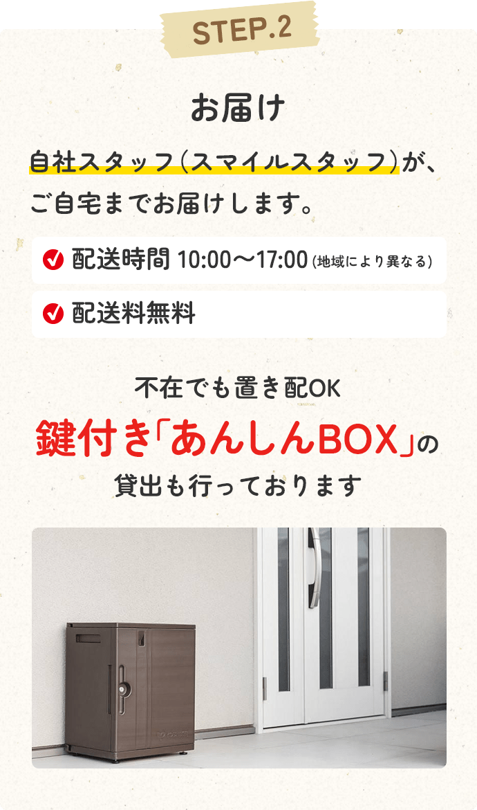 STEP2 お届け