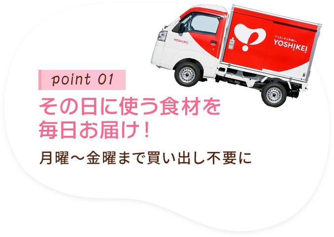 その日に使う食材を毎日お届け！