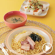 塩とんこつの焼豚つけ麺