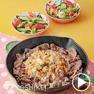 とろ～りチーズのせ♪バターコーンのポーク焼き肉ライス