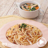 ツナときのこの和風パスタ