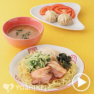 塩とんこつの焼豚つけ麺