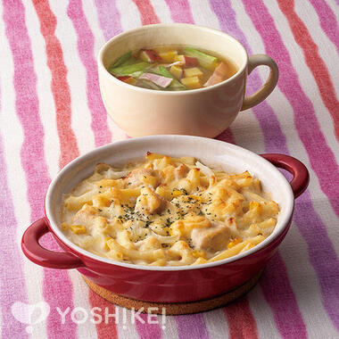 チキンとコーンのクリーミーグラタン