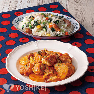 完熟トマトのソースで！鶏肉とじゃが芋のソテー