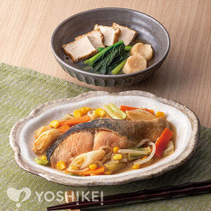 骨取り鮭とたっぷり野菜のごまみそちゃんちゃん焼き