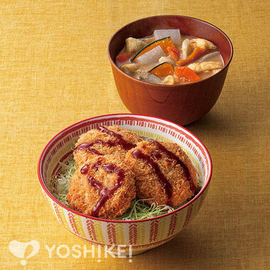うま甘ソースのやわらかヒレカツ丼(成型肉)