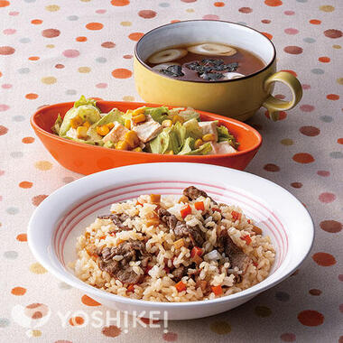 牛肉と根菜の混ぜご飯