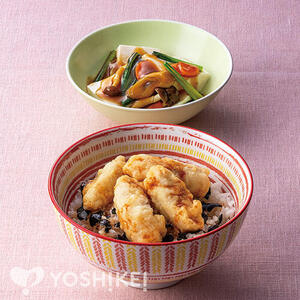 甘辛だれのやわらかとり天丼